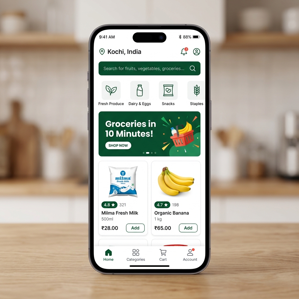 GrabU Customer App Screenshot Mockup
